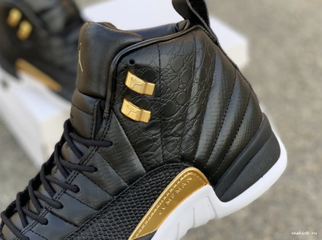 Chep Onekick Air AO6068-007 'Reptile' Black Metallic Jordan Gold-White Retro 12 0614
